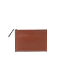 Leather Anagram Flat Pouch
