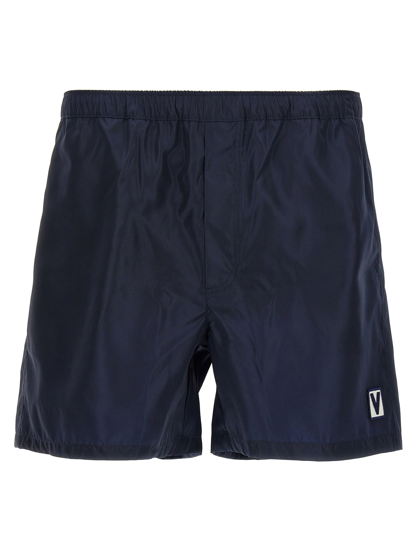 Valentino Garavani Nylon Swim Shorts — Navy