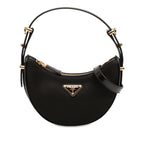 Small Re Nylon and Leather Arque Satchel