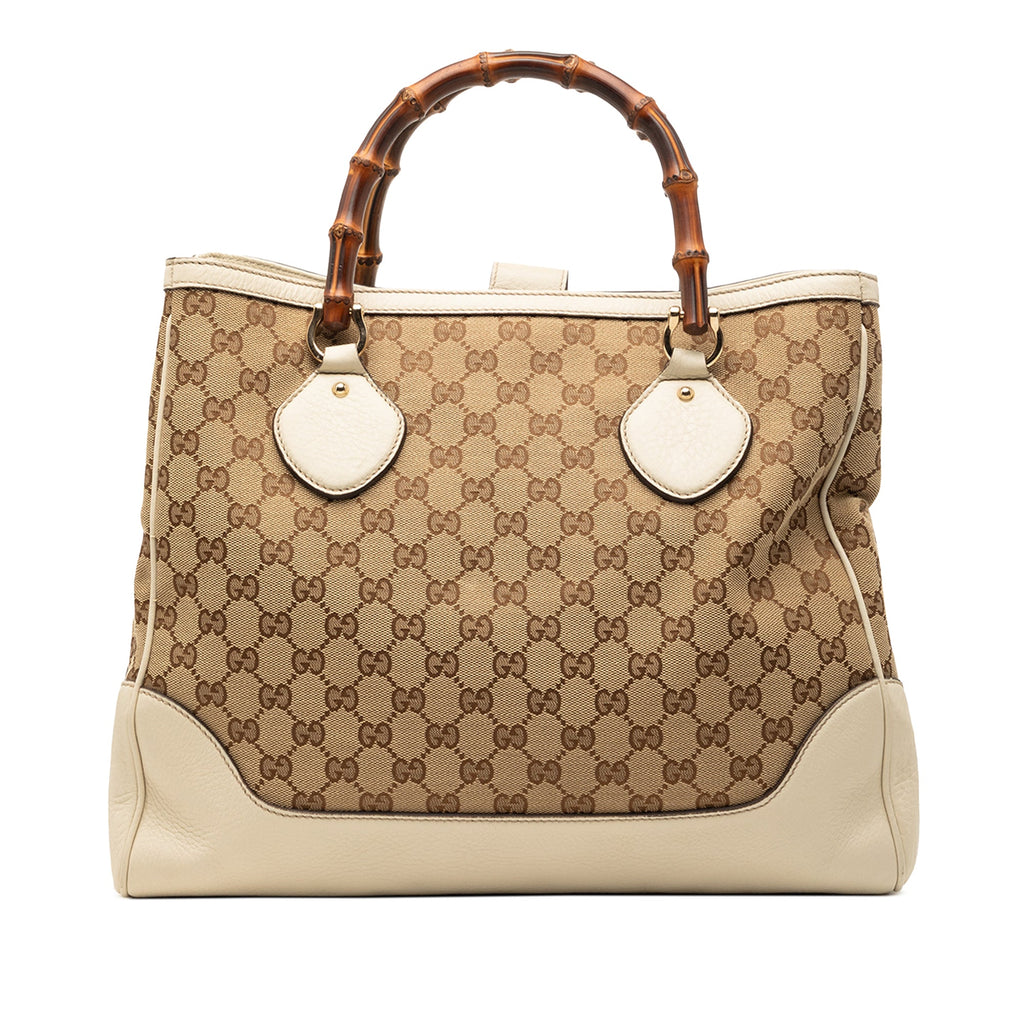 Medium GG Canvas Bamboo Diana Tote