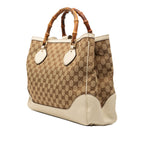 Medium GG Canvas Bamboo Diana Tote