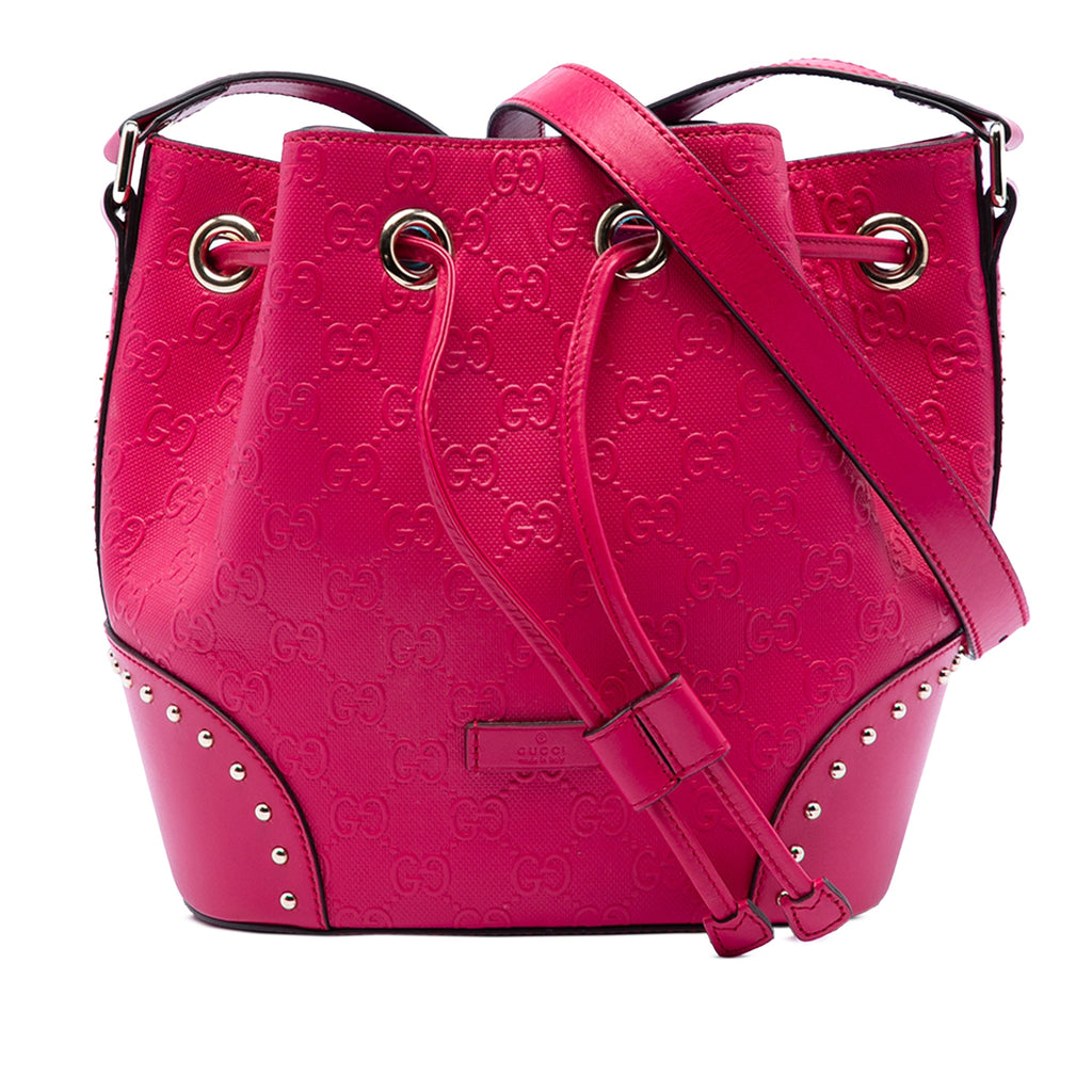 Guccissima Bright Studded Bucket Bag