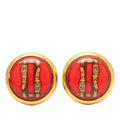 Enamel Clip On Earrings
