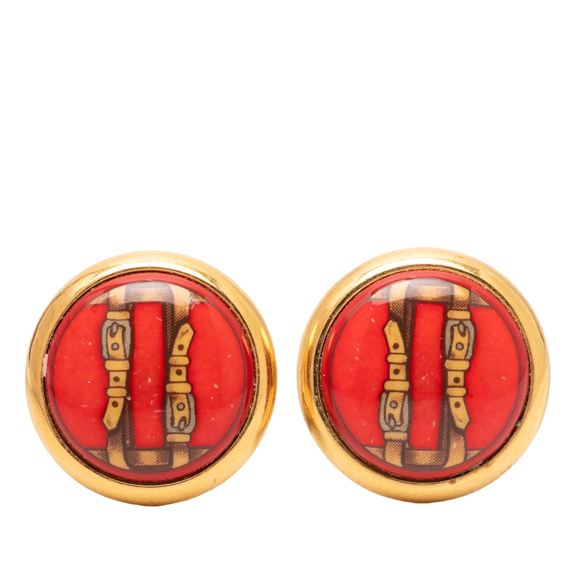 Enamel Clip On Earrings