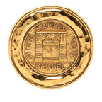 Gold Plated 31 Rue Cambon Round Brooch