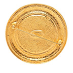 Gold Plated 31 Rue Cambon Round Brooch