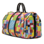 Multicolor Damier Graphite 3D Keepall Bandouliere 50