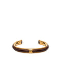 Gold Plated and Leather Cuff Bracelet