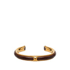 Gold Plated and Leather Cuff Bracelet