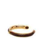 Gold Plated and Leather Cuff Bracelet