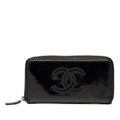 CC Patent Stitched Long Wallet
