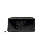 CC Patent Stitched Long Wallet