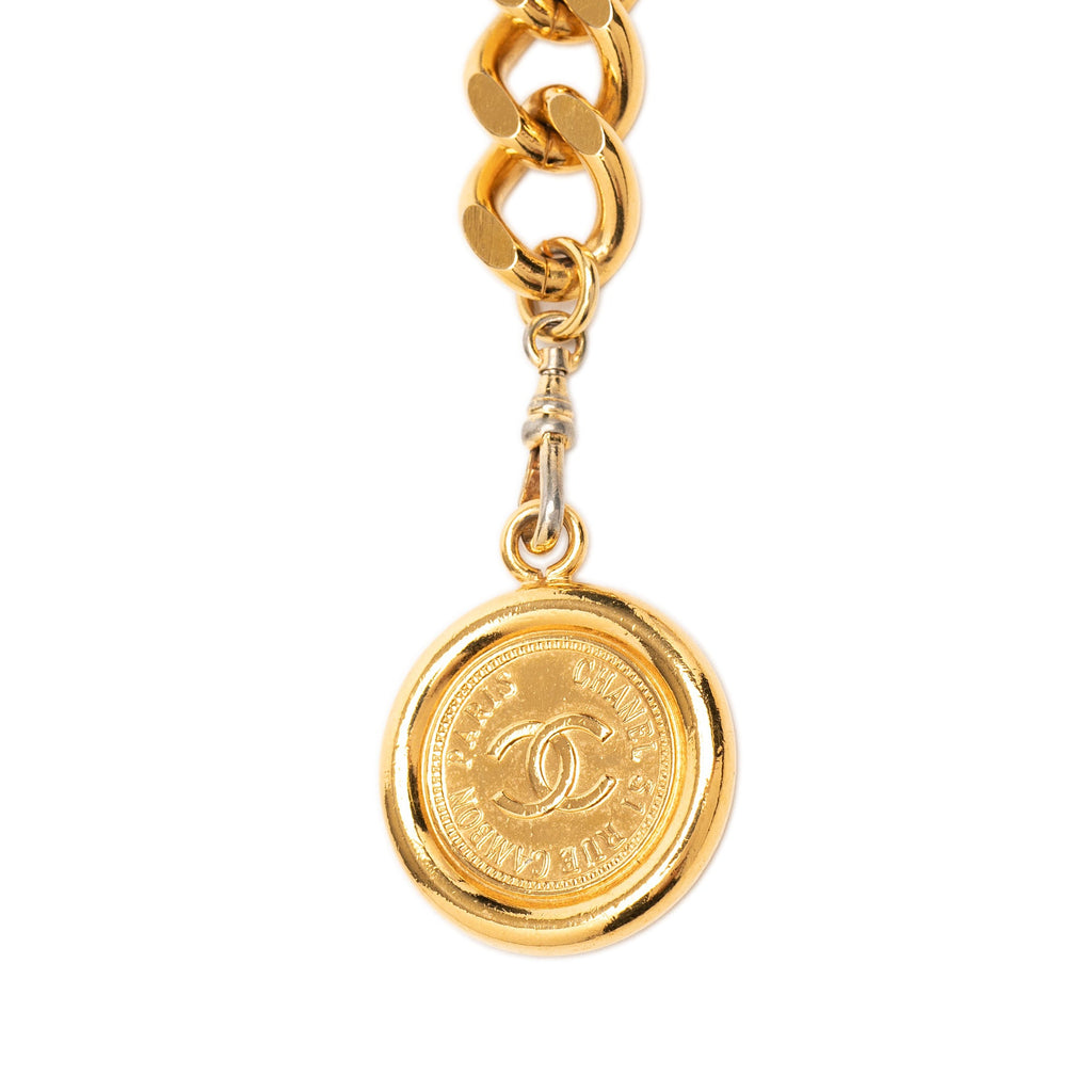 Gold Plated CC Medallion Chain Link Belt