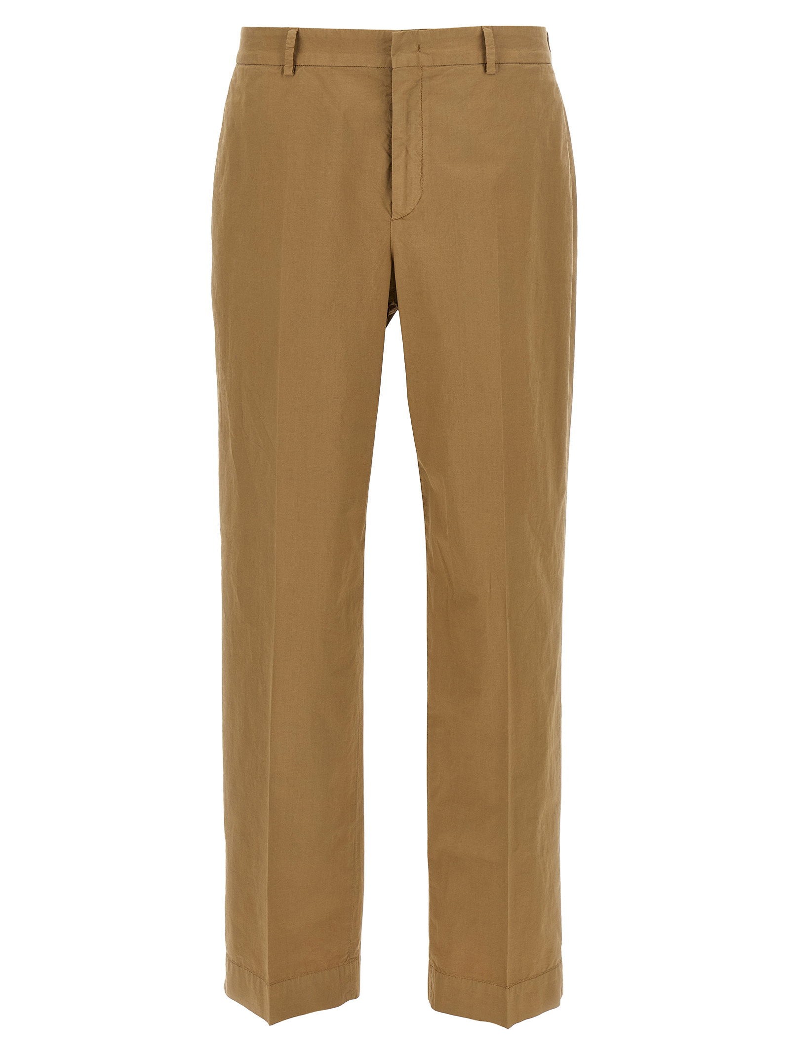 Cellar Door Stretch Cotton Trousers — Camel