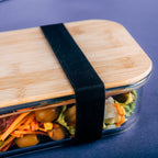 Recipiente Hermético de Cristal con Tapa de Bambú