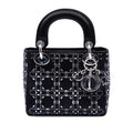 Mini Velvet Cannage Strass Embellished Lady Dior