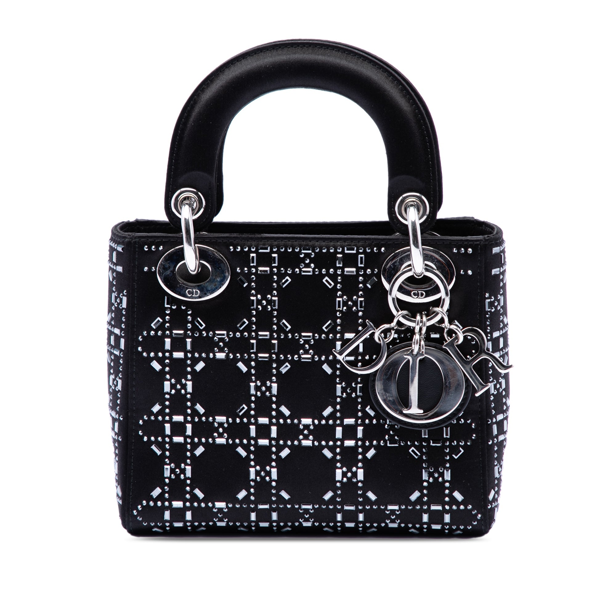 Mini Velvet Cannage Strass Embellished Lady Dior