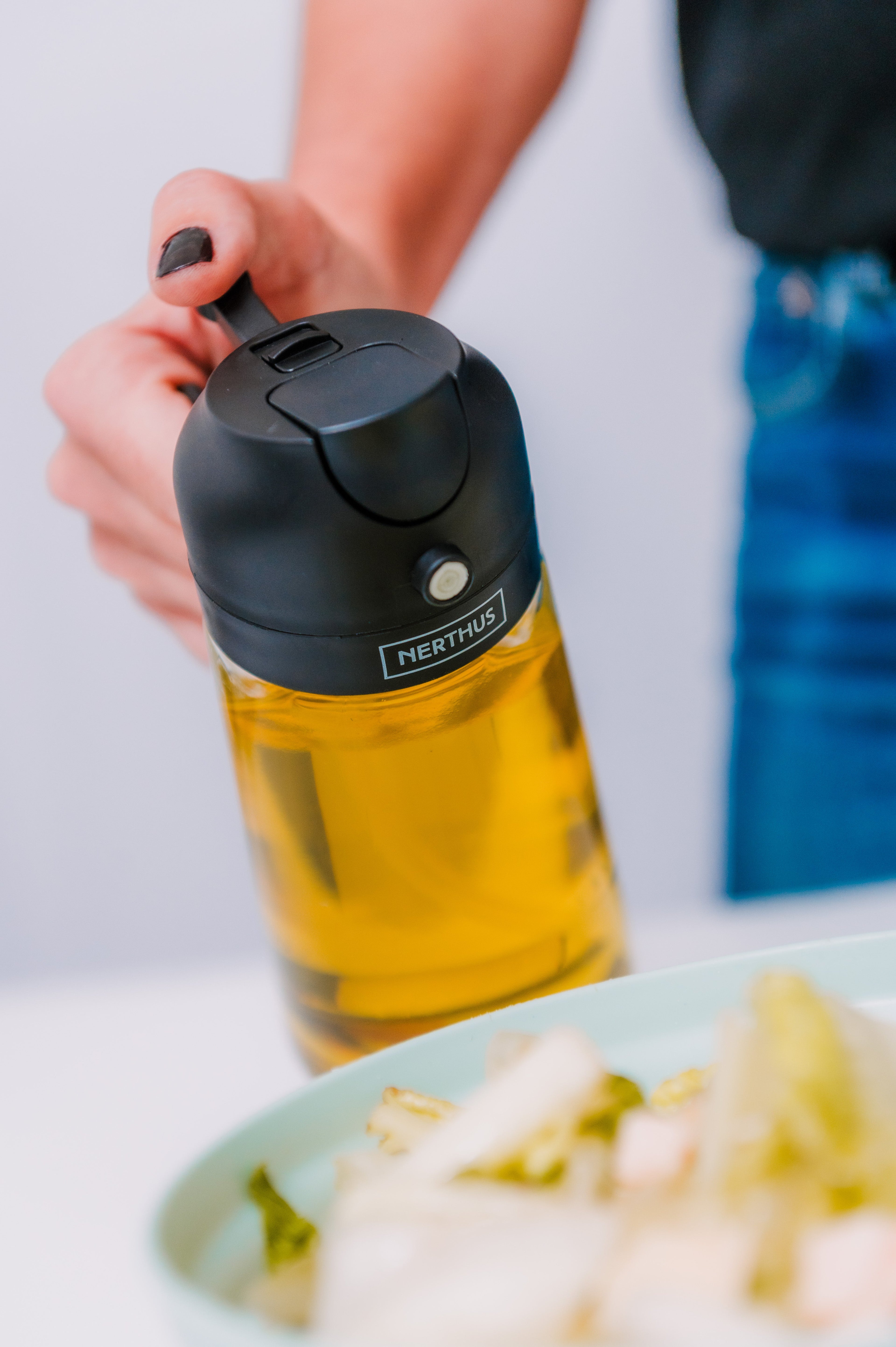 Spray de Aceite de Doble Uso – Pulverizador Antigoteo para Cocina