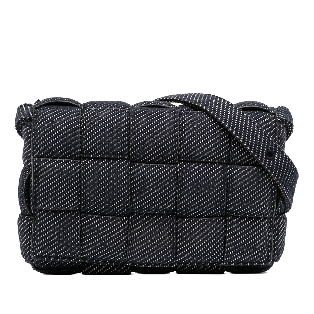 Denim Intrecciato Cassette Padded Crossbody