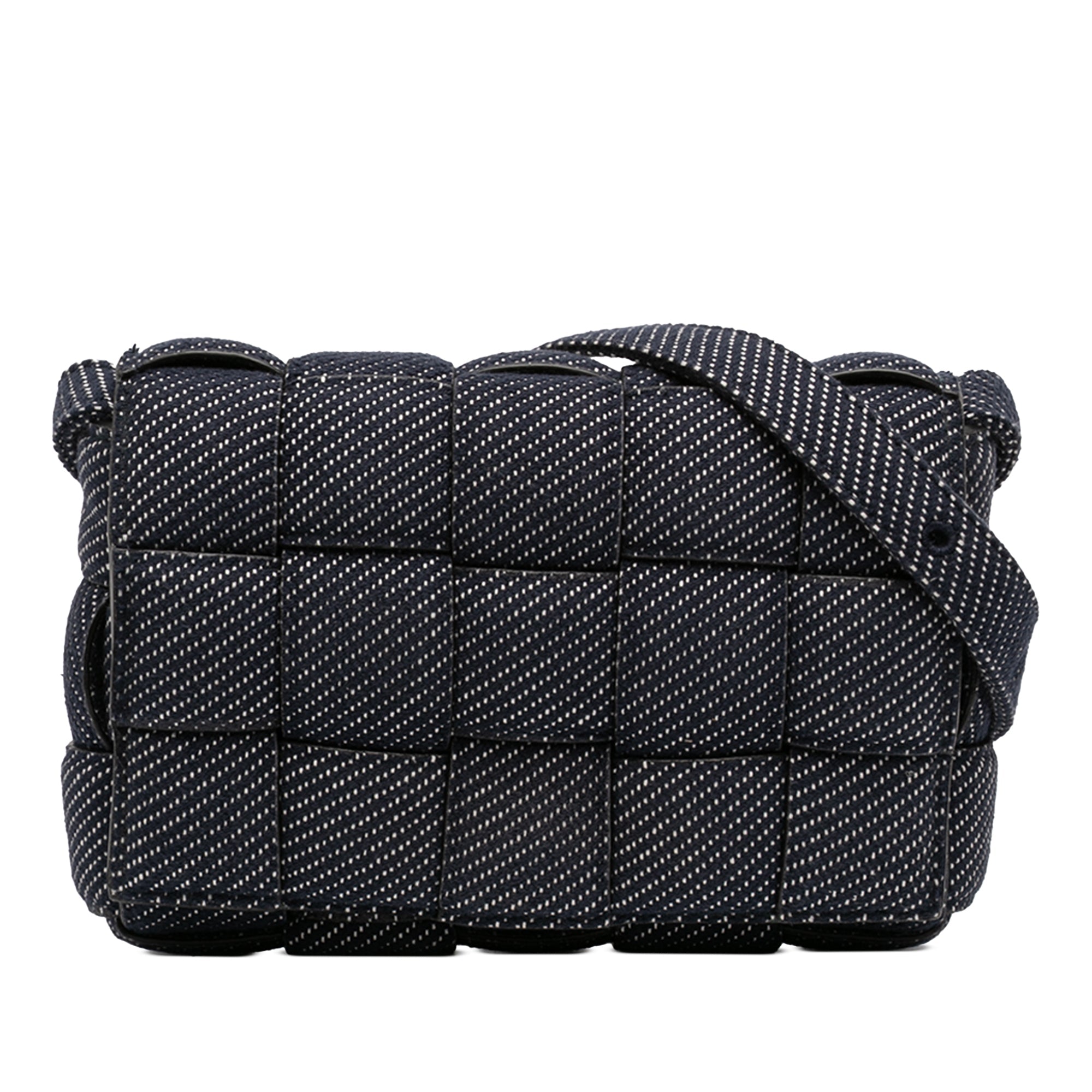 Denim Intrecciato Cassette Padded Crossbody