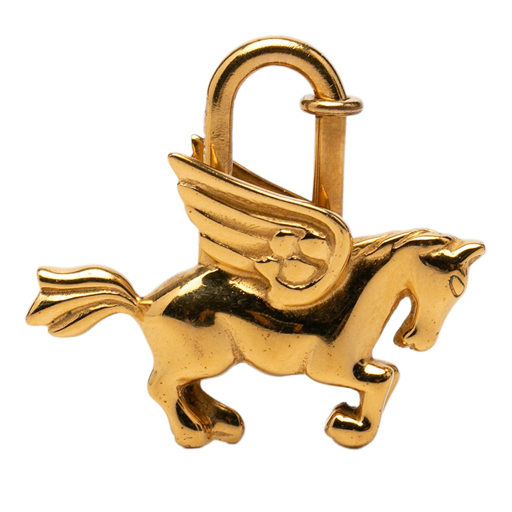 Gold Plated Pegasus Cadena Lock Charm