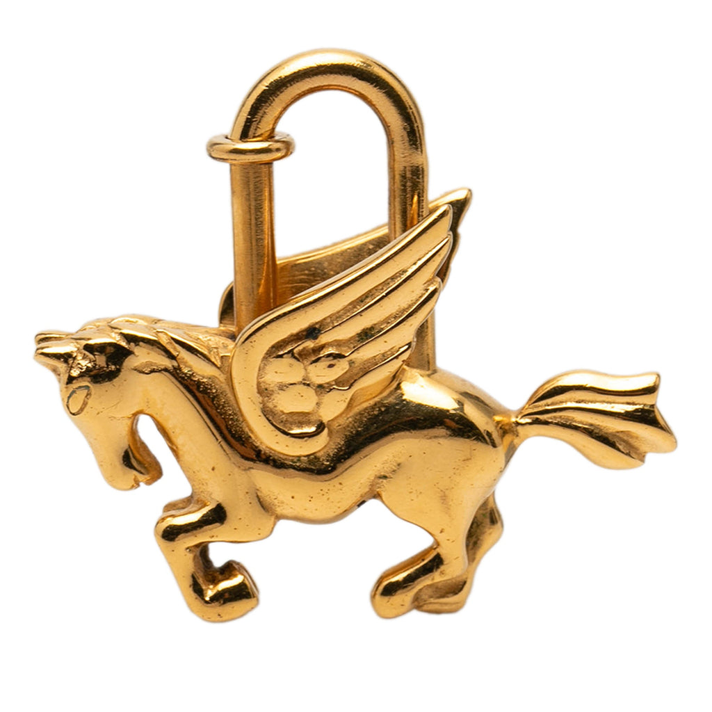Gold Plated Pegasus Cadena Lock Charm