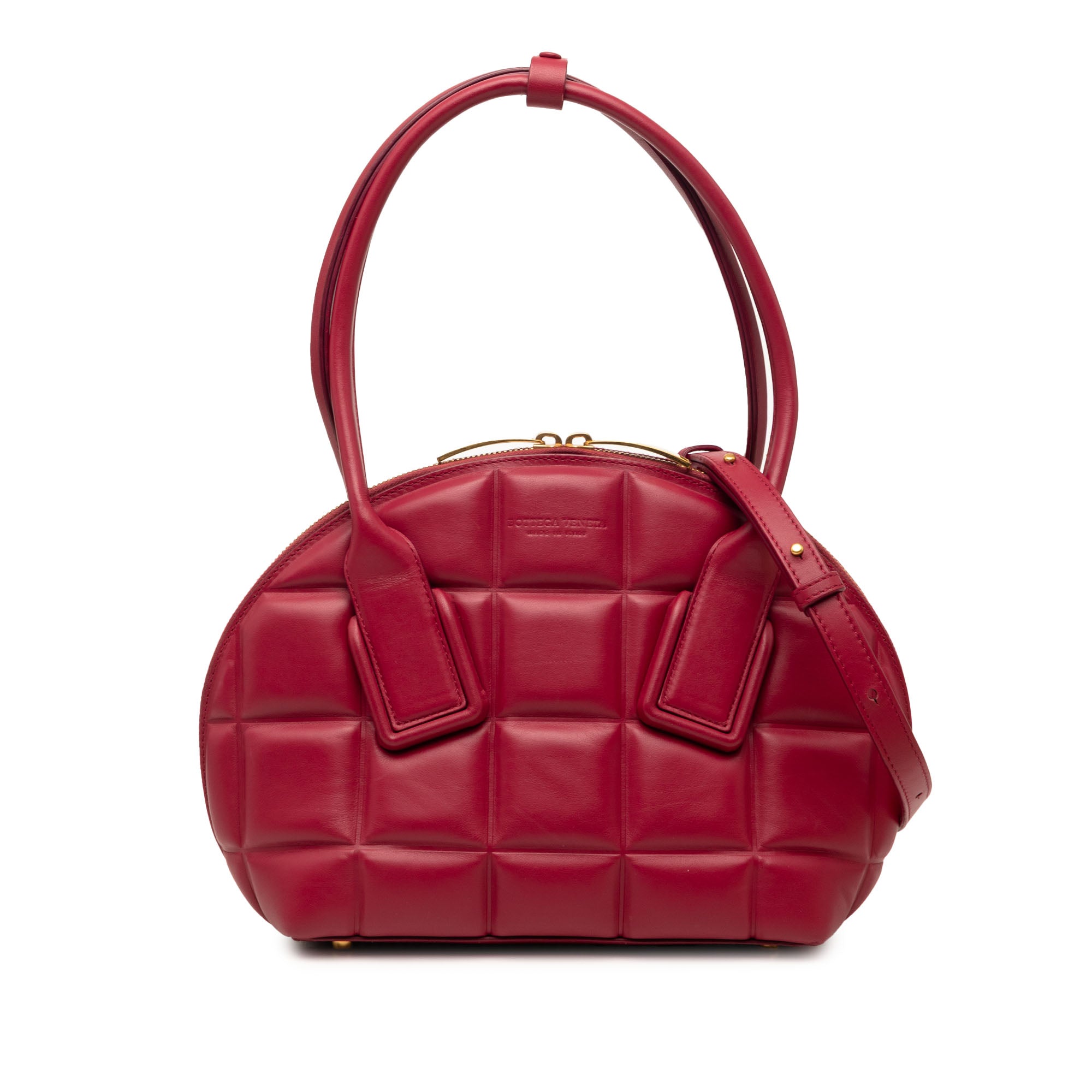 Small Leather Padded BV Swoop Bag