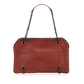 Textured Leather Whipstitch Duo Shoulder Bag