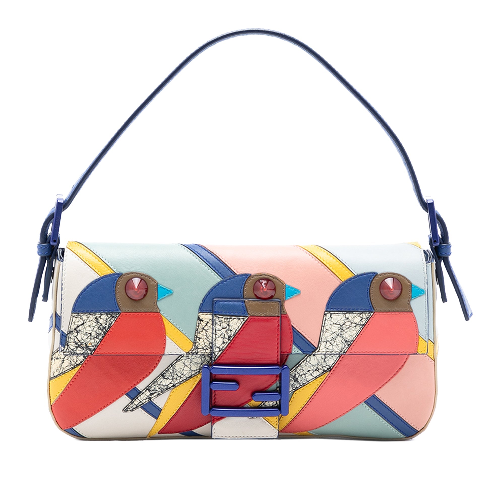 Patchwork Leather QuTweet Bird Baguette