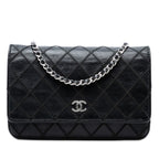 CC Lambskin Wild Stitch Wallet on Chain