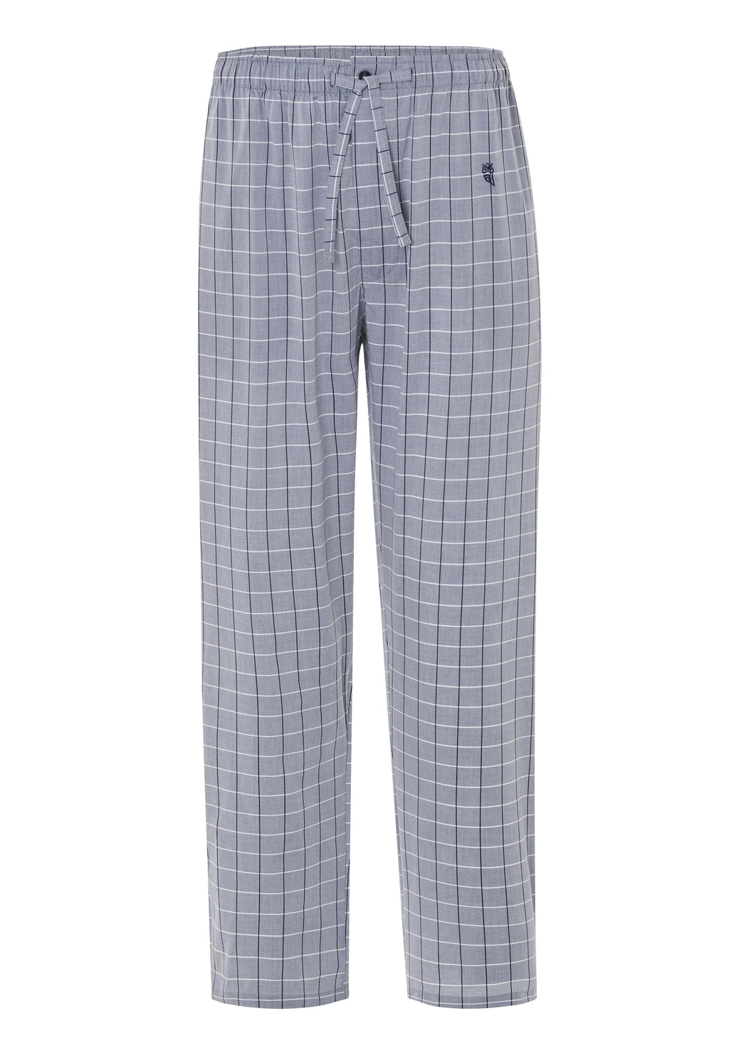 Pantalón Pijama Hombre Largo Algodón Popelín Cuadros - Gris 8973_20