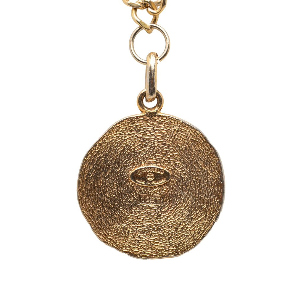 Gold Plated 31 Rue Cambon Medallion Pendant Necklace