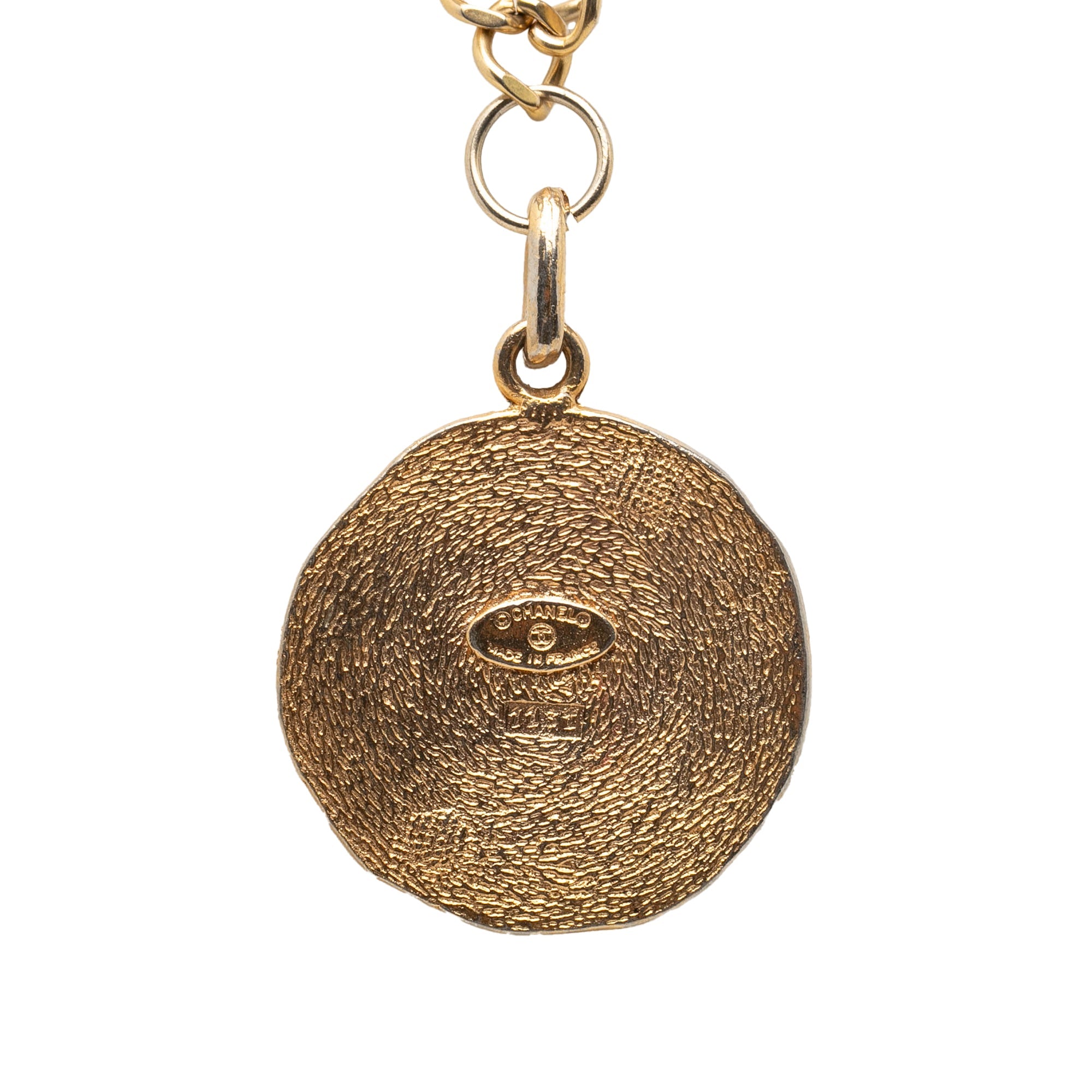 Gold Plated 31 Rue Cambon Medallion Pendant Necklace