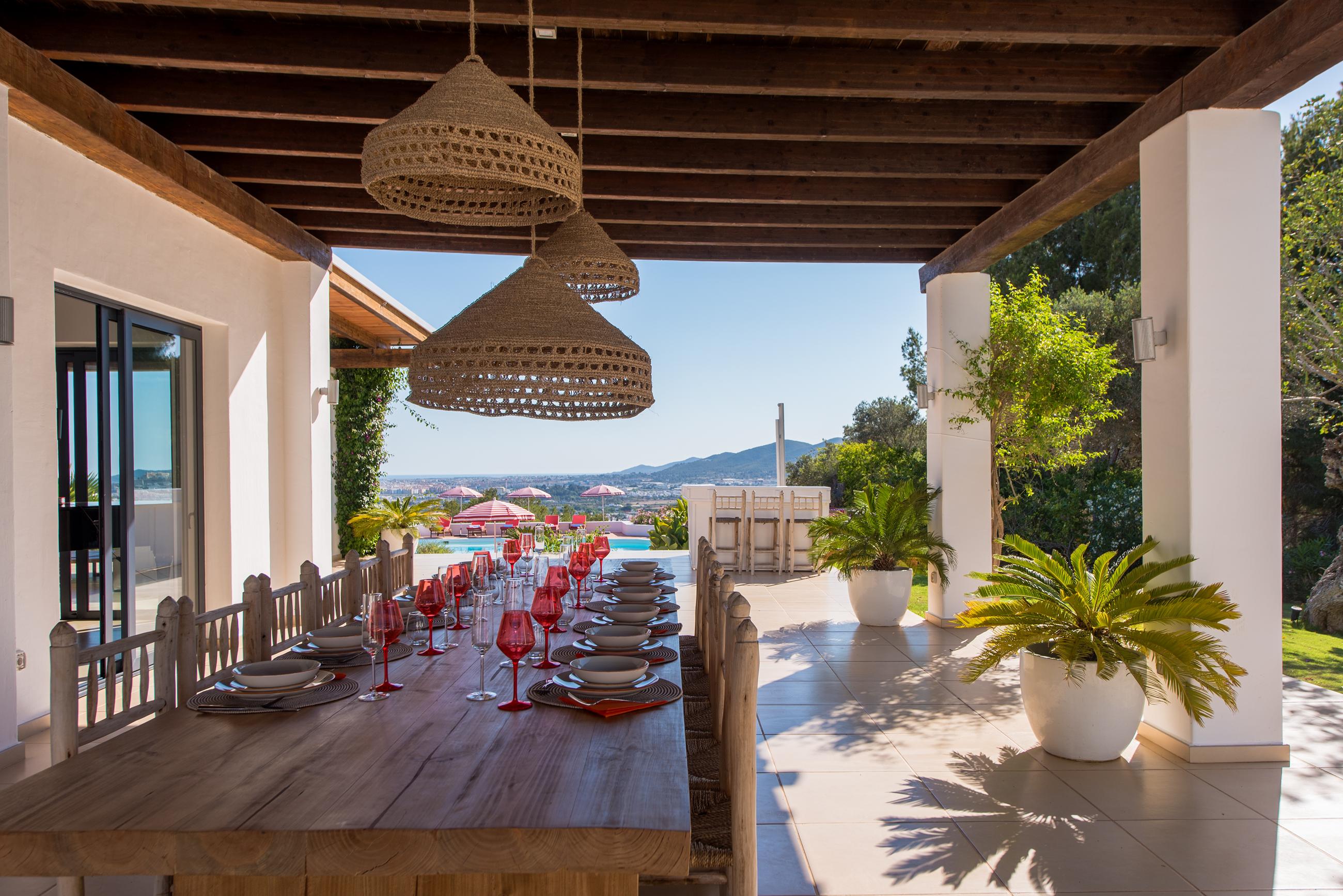 Rare 8-Bedroom Stylish Ibiza Villa with Stunning Views of Dalt Vila, Formentera and the Port in Can Furnet