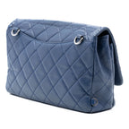 Large Quilted Goatskin Double Carry Waist Chain Flap