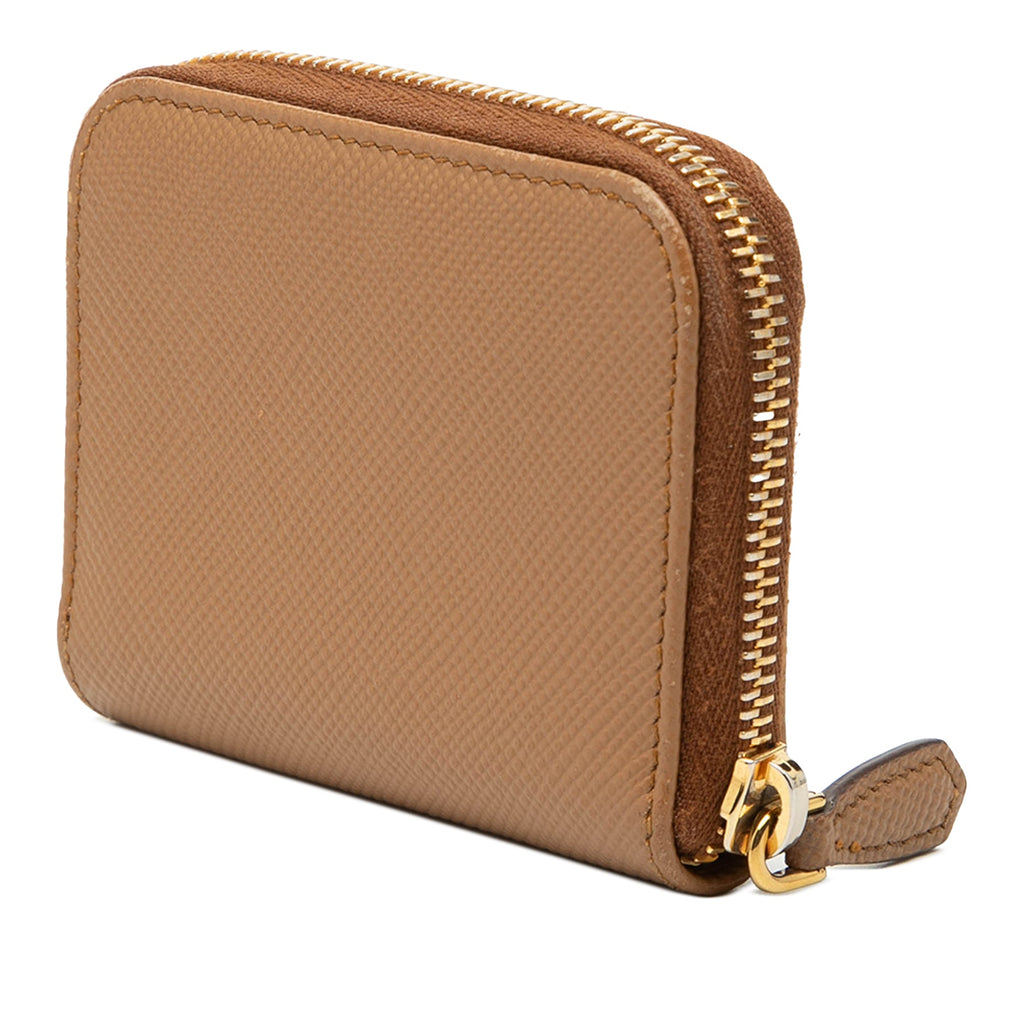 Saffiano Zip Around Coin Pouch