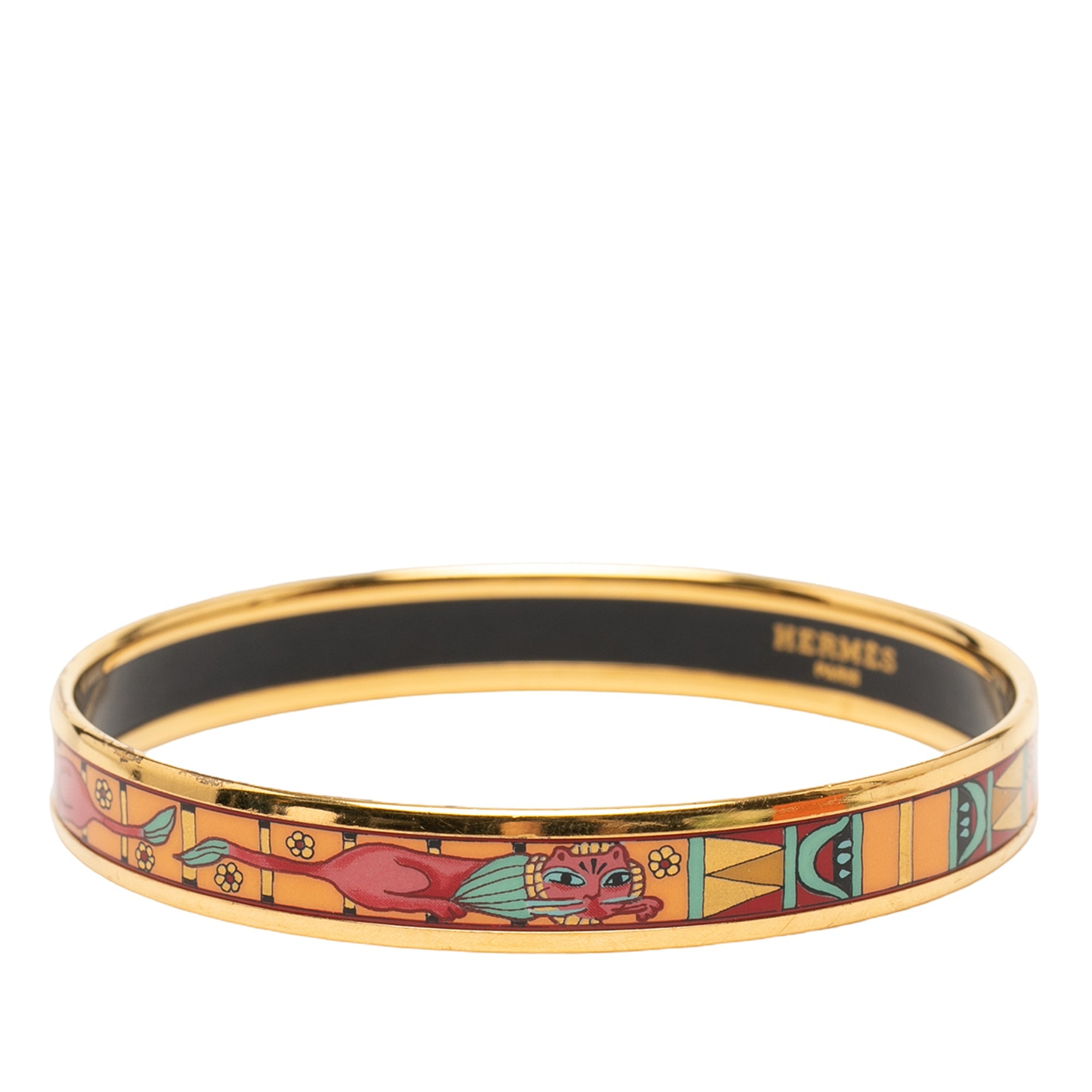 Narrow Animal Motif Enamel Bangle 62