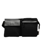 Nylon Double Pocket Belt Bag