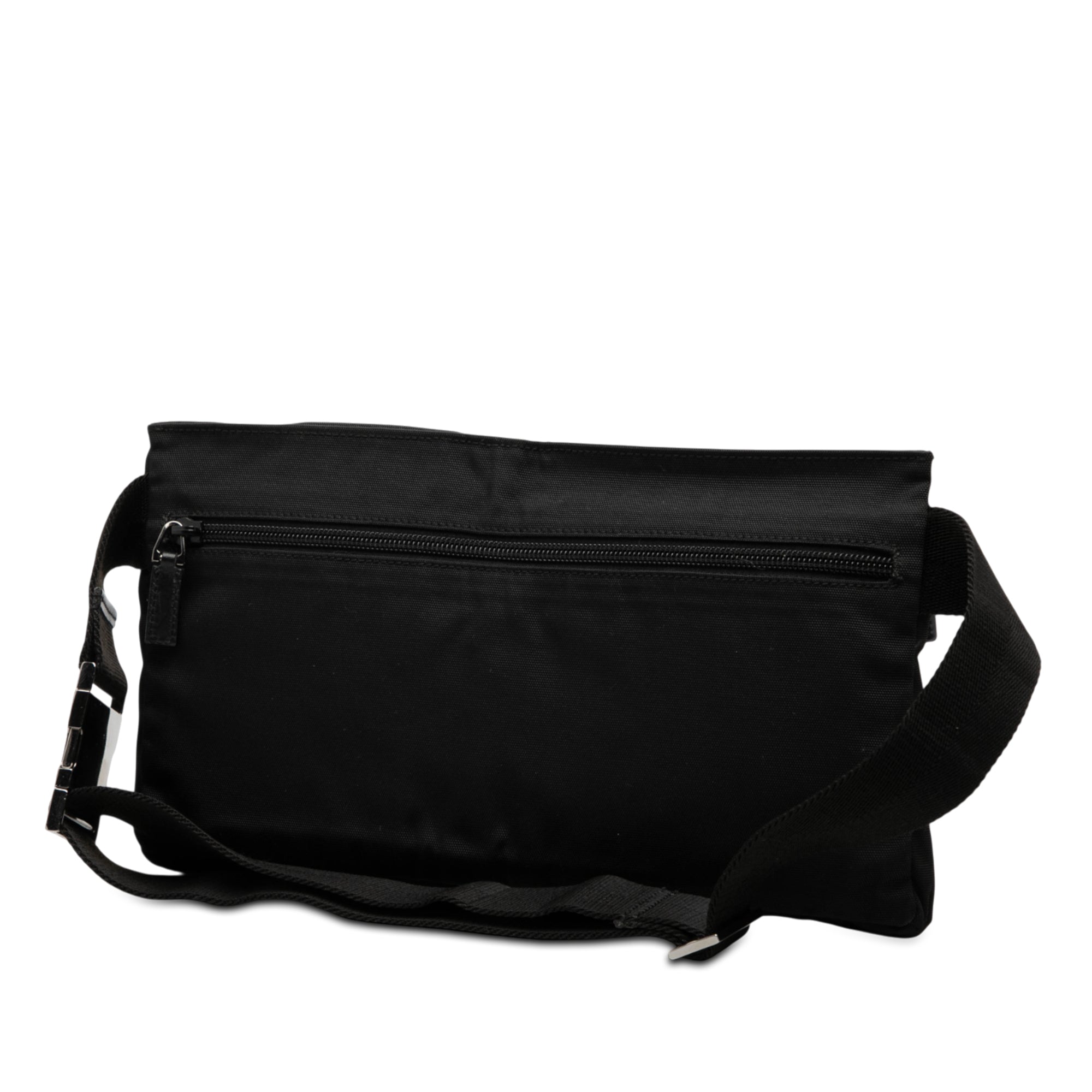 Nylon Double Pocket Belt Bag