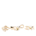 Gold Plated I Heart CC Coco Strass Ear Cuff Earrings