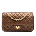 Quilted Metallic Calfskin Reissue 2.55 Double Flap 225