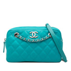 Medium CC Quilted Rubberized Lambskin Coco Rain Camera Bag