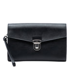 Saffiano Envelope Push Lock Clutch
