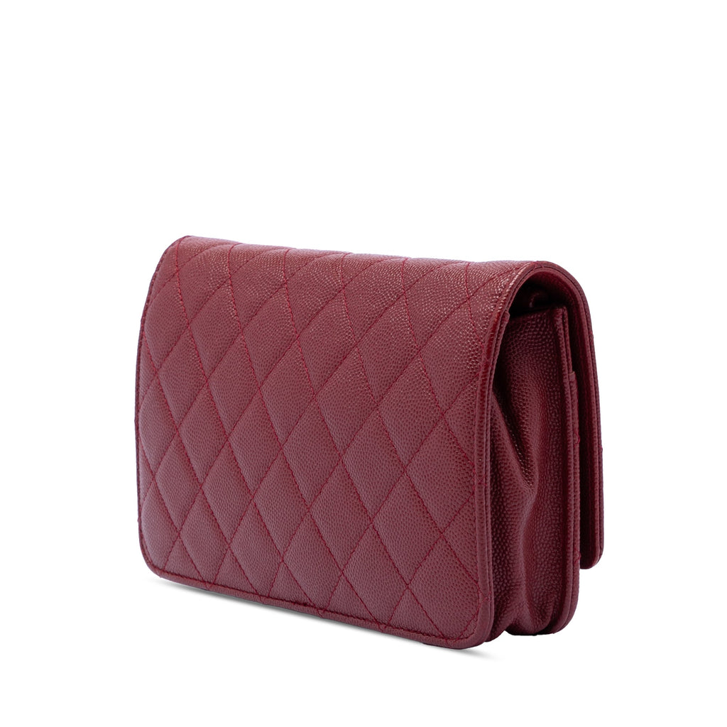 Quilted Caviar Golden Class Wallet On Chain