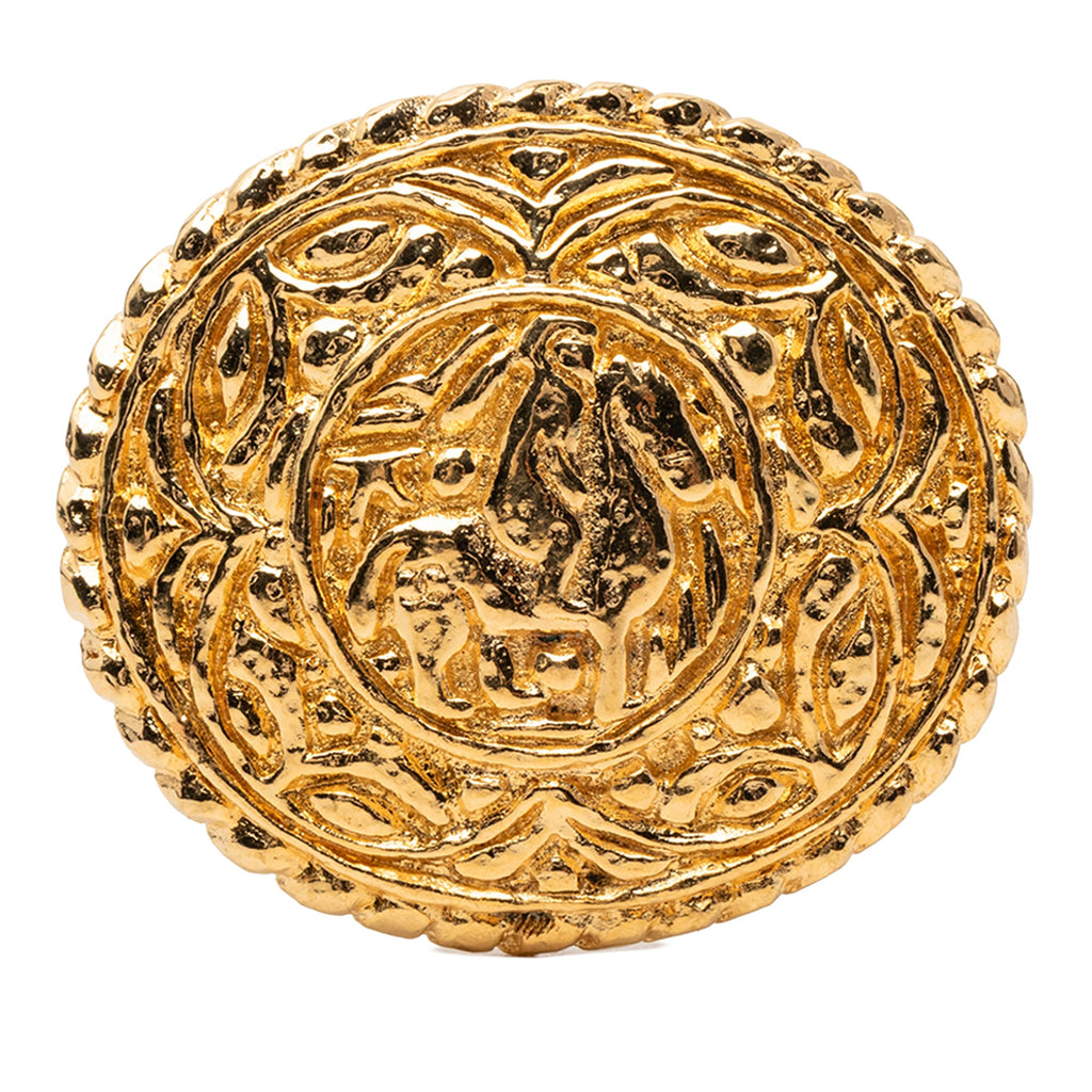 Gold Plated Equestrian Brooch