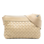 Nappa Intrecciato Double Zip Crossbody