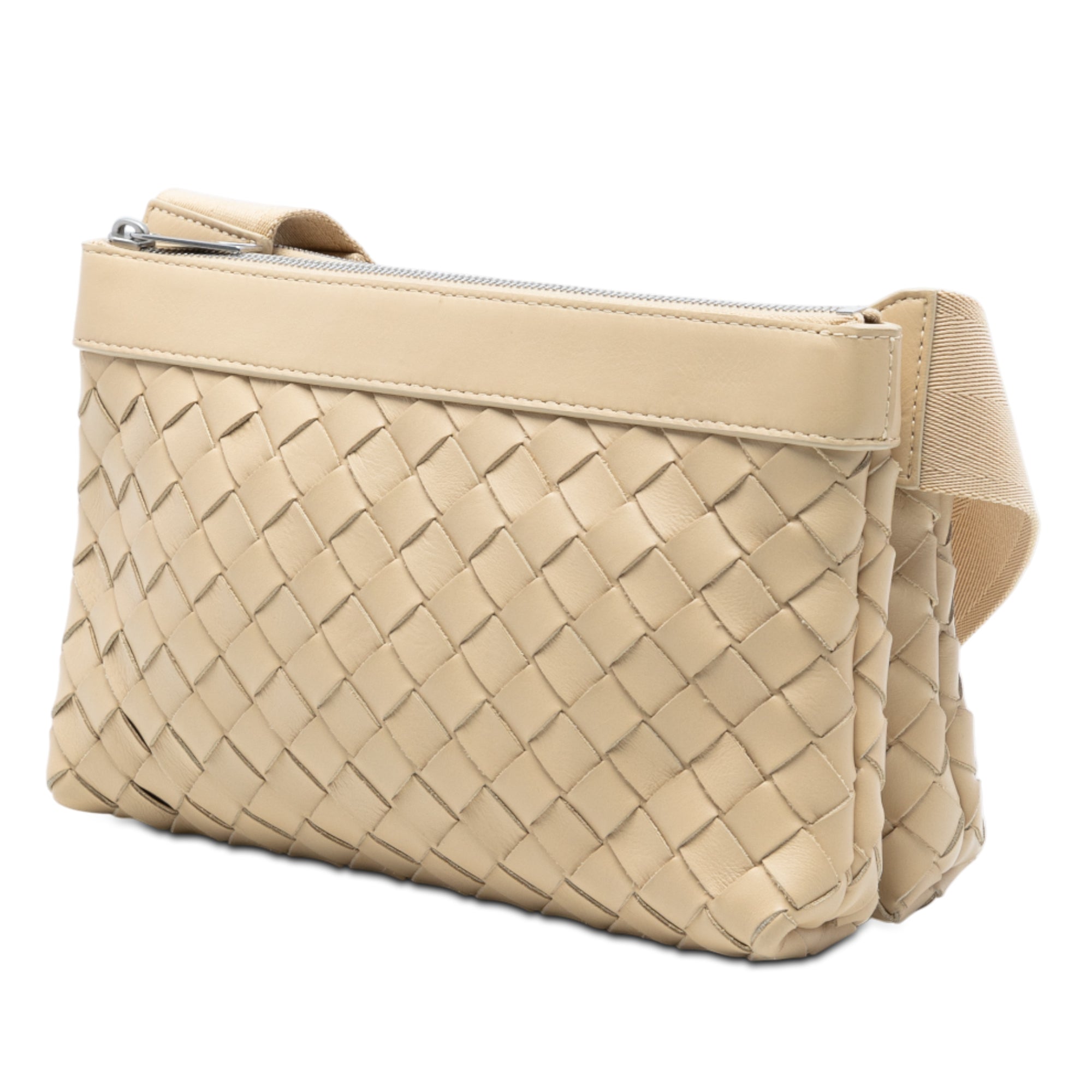 Nappa Intrecciato Double Zip Crossbody