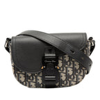Mini Oblique Canvas Saddle Buckle Messenger Bag