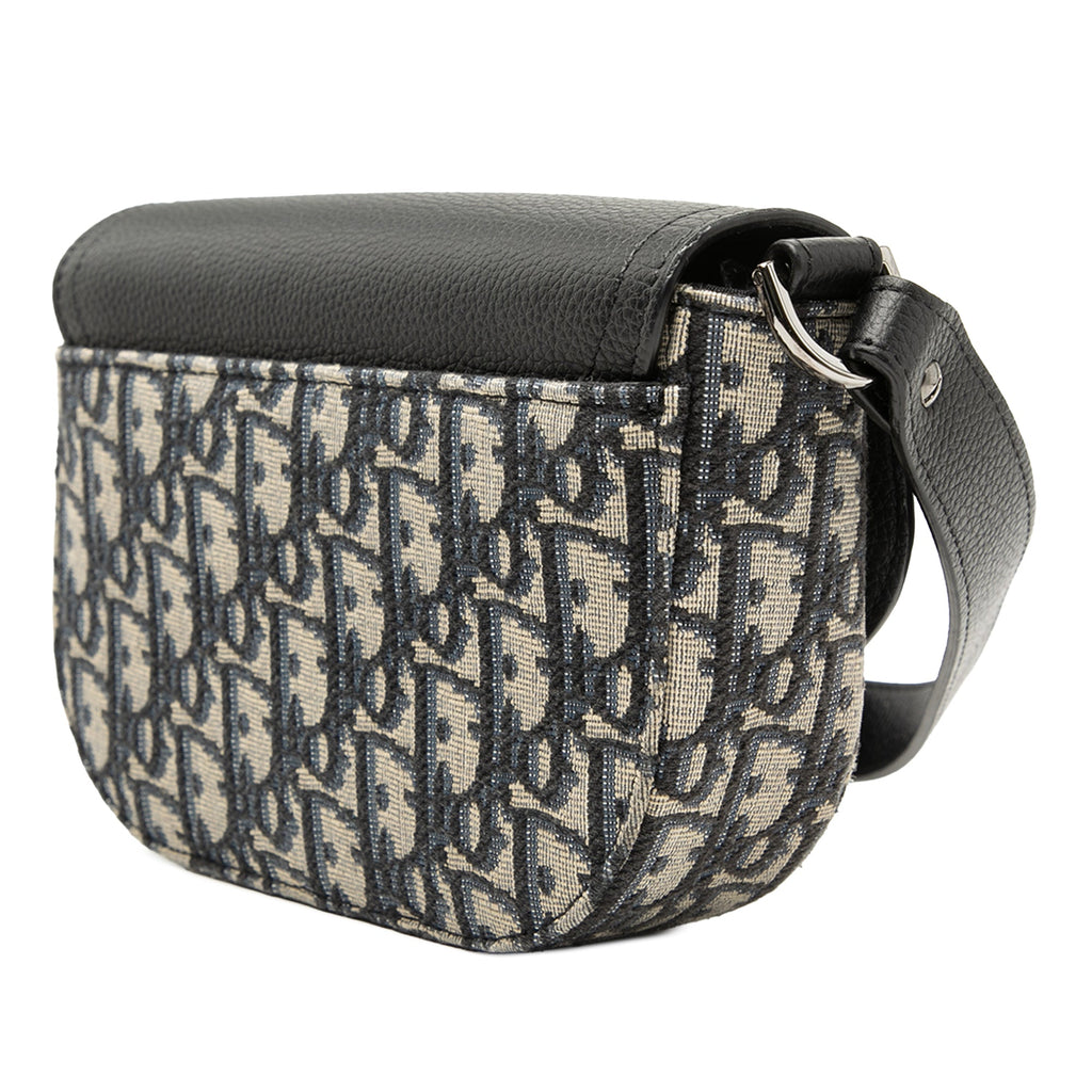 Mini Oblique Canvas Saddle Buckle Messenger Bag