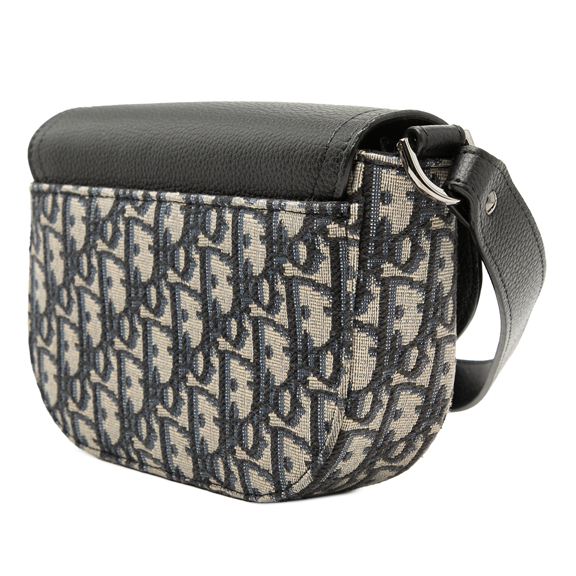 Mini Oblique Canvas Saddle Buckle Messenger Bag